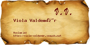 Viola Valdemár névjegykártya